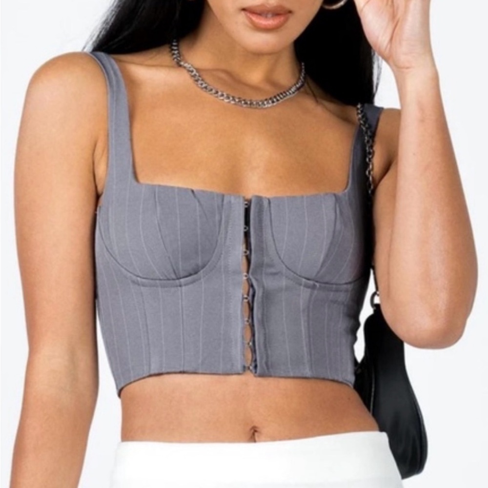 Princess Polly Carvey Top Slate